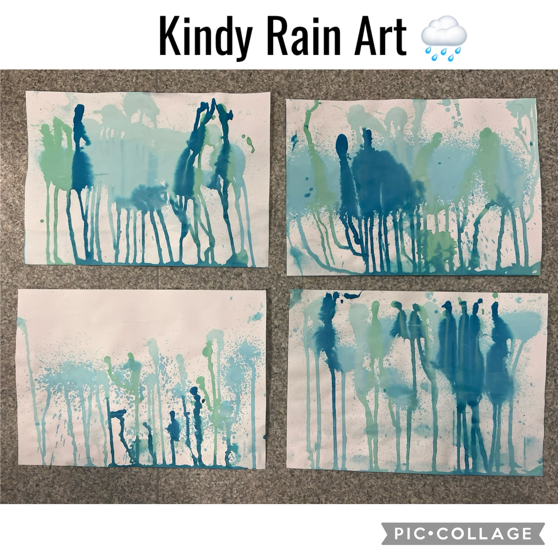 Kindy rain art
