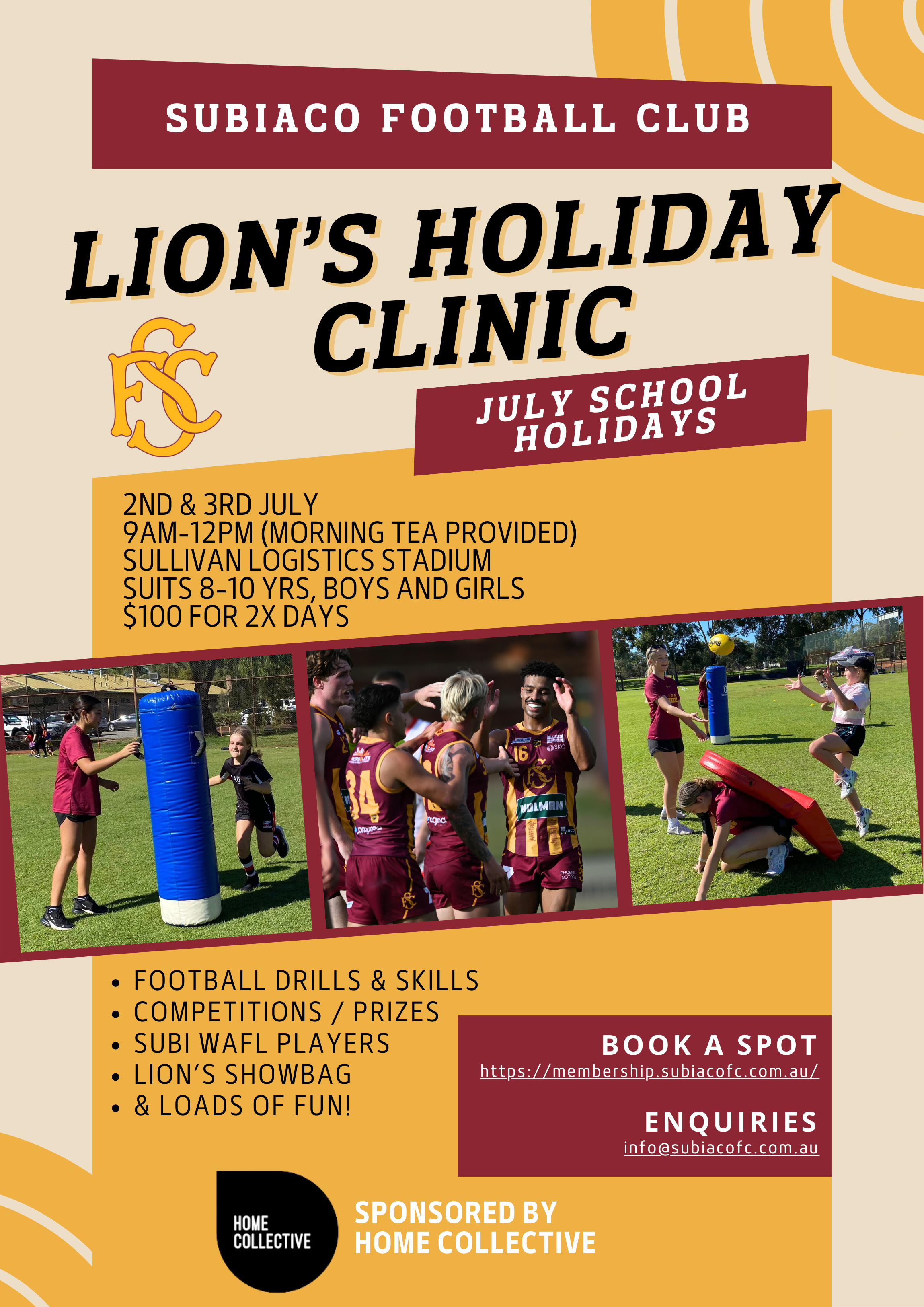 School Holiday Clinic Flyer T2 2024